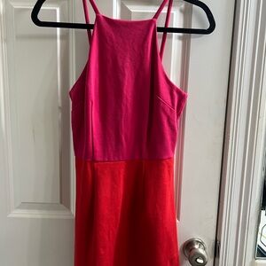 12th Tribe Pink and Red Mini Dress